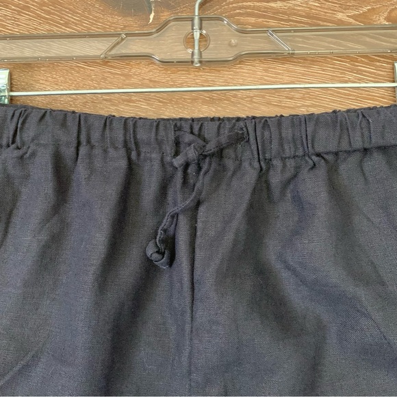 Reformation Womens black 100% linen drawstring shorts XL - Picture 2 of 6